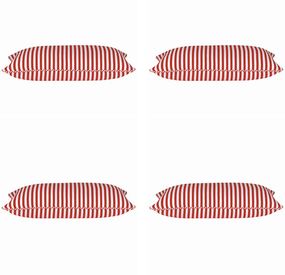NNEDSZ Pack of 4 Dandi Red & White Rectangle Cushion Covers