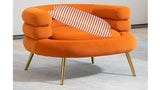 NNEDSZ Orange & White Cushion Cover