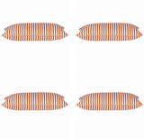 NNEDSZ Pack of 4 Dandi Orange & White Rectangle Cushion Covers