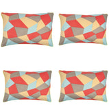NNEDSZ Pack of 4 Geo Beige Geometric Design 40x60cm Rectangle Cushion Covers