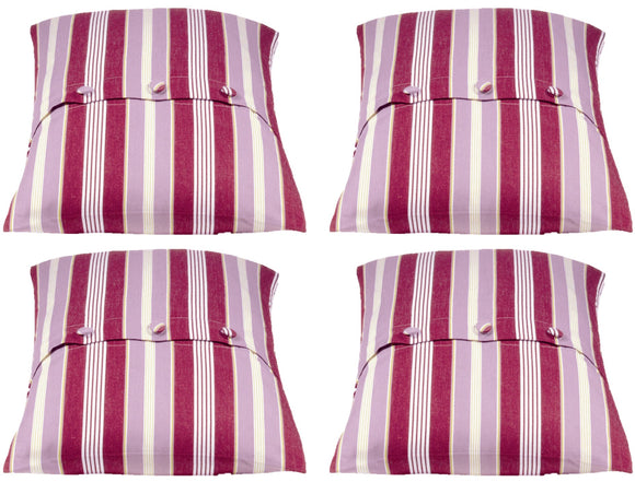 NNEDSZ Pack of 4 Coste Fuchsia 50x50cm Striped Cushion Cover