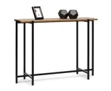 NNEDSZ Narrow Golden Black Hallway Console Table with Textured Top