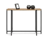 NNEDSZ Narrow Golden Black Hallway Console Table with Textured Top