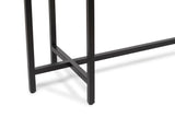 NNEDSZ Narrow Golden Black Hallway Console Table with Textured Top