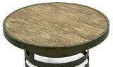 NNEDSZ Retro Style Spiral Round Coffee Table with Wood Top
