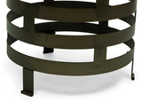 NNEDSZ Retro Style Spiral Round Coffee Table with Wood Top