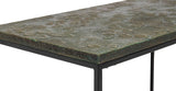 NNEDSZ Black Sofa Side Table with Textured Wood Top