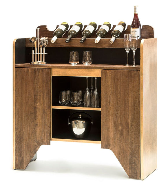 NNEDSZ Contemporary Wooden Drinks Cabinet Wine Rack with Bottle Holders