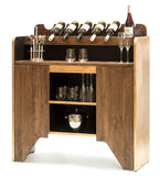 NNEDSZ Contemporary Wooden Drinks Cabinet Wine Rack with Bottle Holders