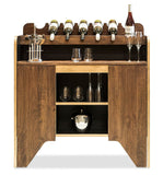 NNEDSZ Contemporary Wooden Drinks Cabinet Wine Rack with Bottle Holders