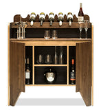 NNEDSZ Contemporary Wooden Drinks Cabinet Wine Rack with Bottle Holders