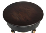 NNEDSZ Wooden Round Gold Black Side Table with Finial Legs