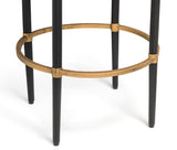 NNEDSZ Wooden Round Gold Black Side Table with Finial Legs