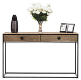NNEDSZ Contemporary Golden Black Hallway Console Table with Drawers