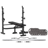 NNEDSZ MF4000 Bench Press with 90kg Standard Tri-Grip Weight and Bar Set