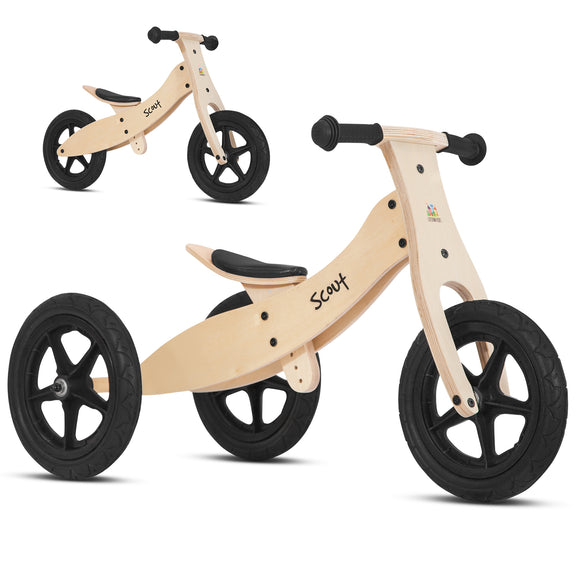 NNEDSZ Kids Scout 2-in-1 Balance Bike & Trike