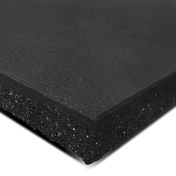 NNEDSZ 50mm Commercial Dual Density Rubber Gym Floor Tile Mat (1m x 1m)