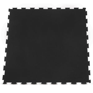 NNEDSZ 10mm Commercial Interlocking Rubber Gym Tile Mat (1m x 1m) - Set of 36