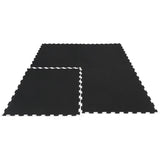 NNEDSZ 10mm Commercial Interlocking Rubber Gym Tile Mat (1m x 1m) - Set of 36