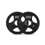 NNEDSZ BN-11 Exercise FID Bench + 85kg Olympic Tri-Grip Weight Plate and Dumbbell Package