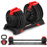 NNEDSZ CORTEX Revolock V2 24kg Adjustable Steel Dumbbell Barbell Kettlebell All-in-One (Single)