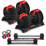 NNEDSZ CORTEX Revolock V2 48kg Pair Set Adjustable Steel Dumbbell Barbell Kettlebell All-in-One
