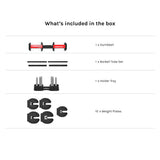 NNEDSZ CORTEX Revolock V2 40kg Adjustable Steel Dumbbell Barbell All-in-One (Single)
