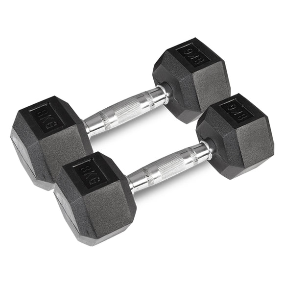 NNEDSZ 8kg Hex Dumbbell (Pair)