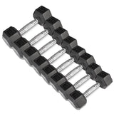 NNEDSZ 56kg Hex Fixed Dumbbell Set (4, 6, 8, 10kg Pairs)