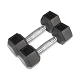 NNEDSZ 56kg Hex Fixed Dumbbell Set (4, 6, 8, 10kg Pairs)