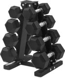 NNEDSZ CORTEX Hex Dumbbell 56kg Set with Stand (4, 6, 8, 10kg Pairs)