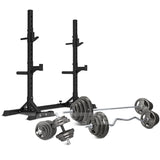 NNEDSZ SR10 Squat Rack with 90kg Standard Tri-Grip Weight and Bar Set