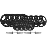 NNEDSZ 45kg Tri-Grip Olympic Dumbbell Set 50mm
