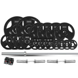 NNEDSZ 145kg Tri-Grip Olympic Plate Set 50mm