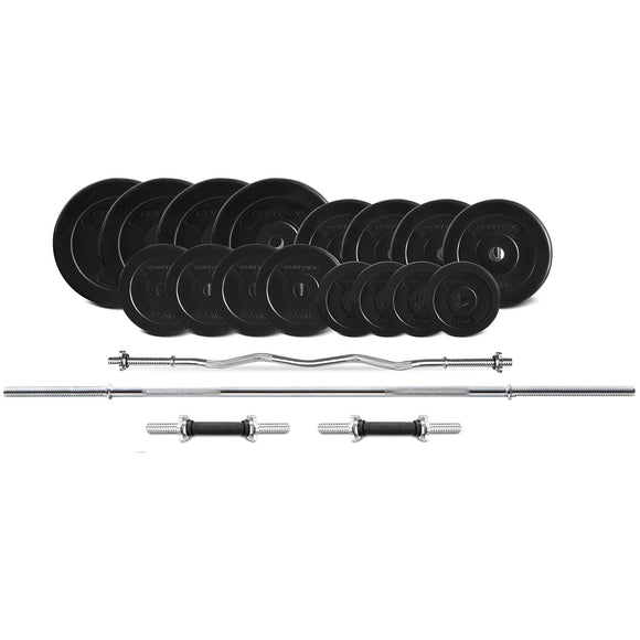 NNEDSZ 90kg EnduraCast Barbell Weight Set