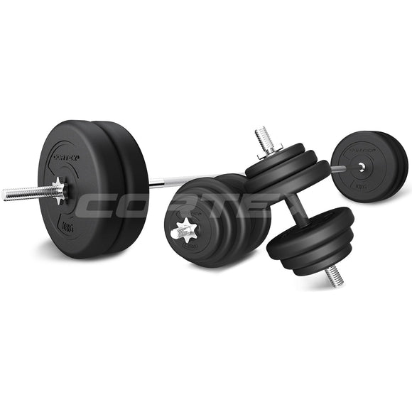 NNEDSZ 85kg EnduraShell Barbell & Dumbbell Weight Set