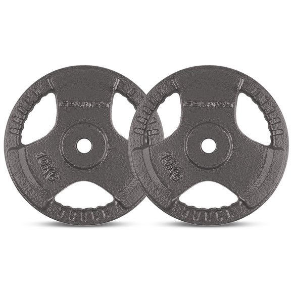 NNEDSZ 10kg Tri-Grip Standard Plates 25mm (Pair)