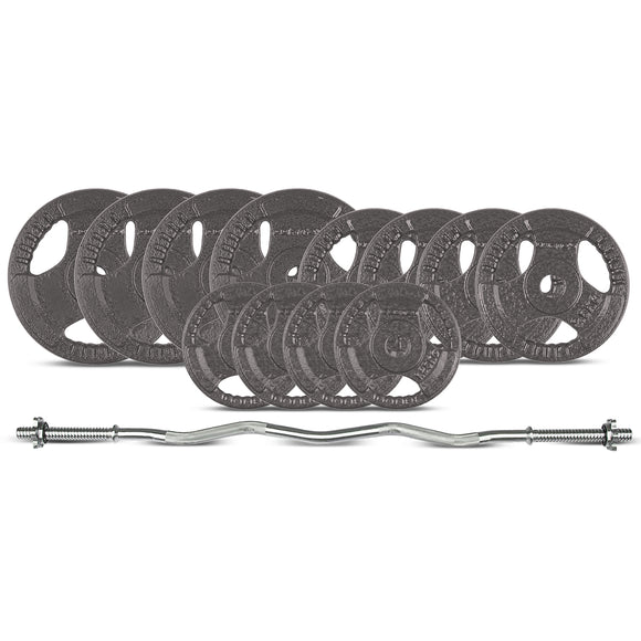 NNEDSZ 40kg Curl Bar Standard Weight Set 25mm