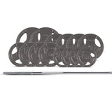 NNEDSZ 65kg Tri-Grip Standard Barbell Weight Set 25mm