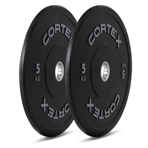 NNEDSZ 5kg Black Series V2 50mm Rubber Olympic Bumper Plate (Pair)