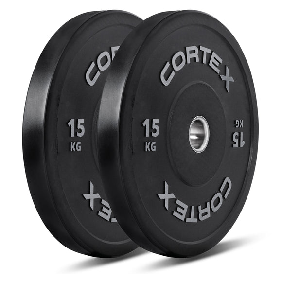 NNEDSZ 15kg Black Series V2 50mm Rubber Olympic Bumper Plate (Pair)