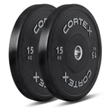 NNEDSZ 15kg Black Series V2 50mm Rubber Olympic Bumper Plate (Pair)