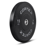 NNEDSZ 15kg Black Series V2 50mm Rubber Olympic Bumper Plate (Pair)