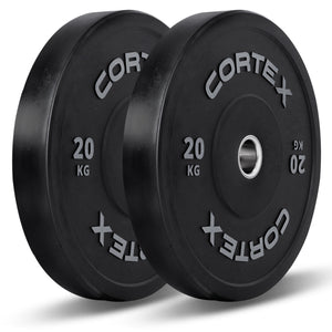 NNEDSZ 20kg Black Series V2 50mm Rubber Olympic Bumper Plate (Pair)