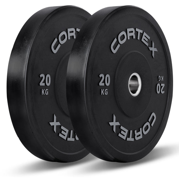 NNEDSZ 20kg Black Series V2 50mm Rubber Olympic Bumper Plate (Pair)