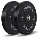 NNEDSZ 20kg Black Series V2 50mm Rubber Olympic Bumper Plate (Pair)