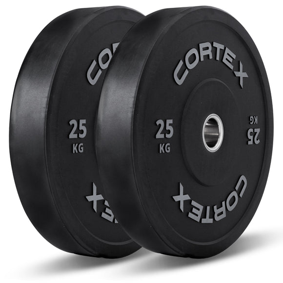 NNEDSZ 25kg Black Series V2 50mm Rubber Olympic Bumper Plate (Pair)