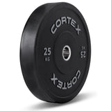 NNEDSZ 25kg Black Series V2 50mm Rubber Olympic Bumper Plate (Pair)
