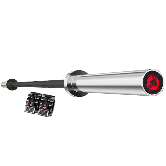 NNEDSZ SPARTAN100 7ft 20kg Olympic Barbell (Black Oxide) with Lockjaw Collars