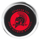NNEDSZ SPARTAN100 7ft 20kg Olympic Barbell (Black Oxide) with Lockjaw Collars